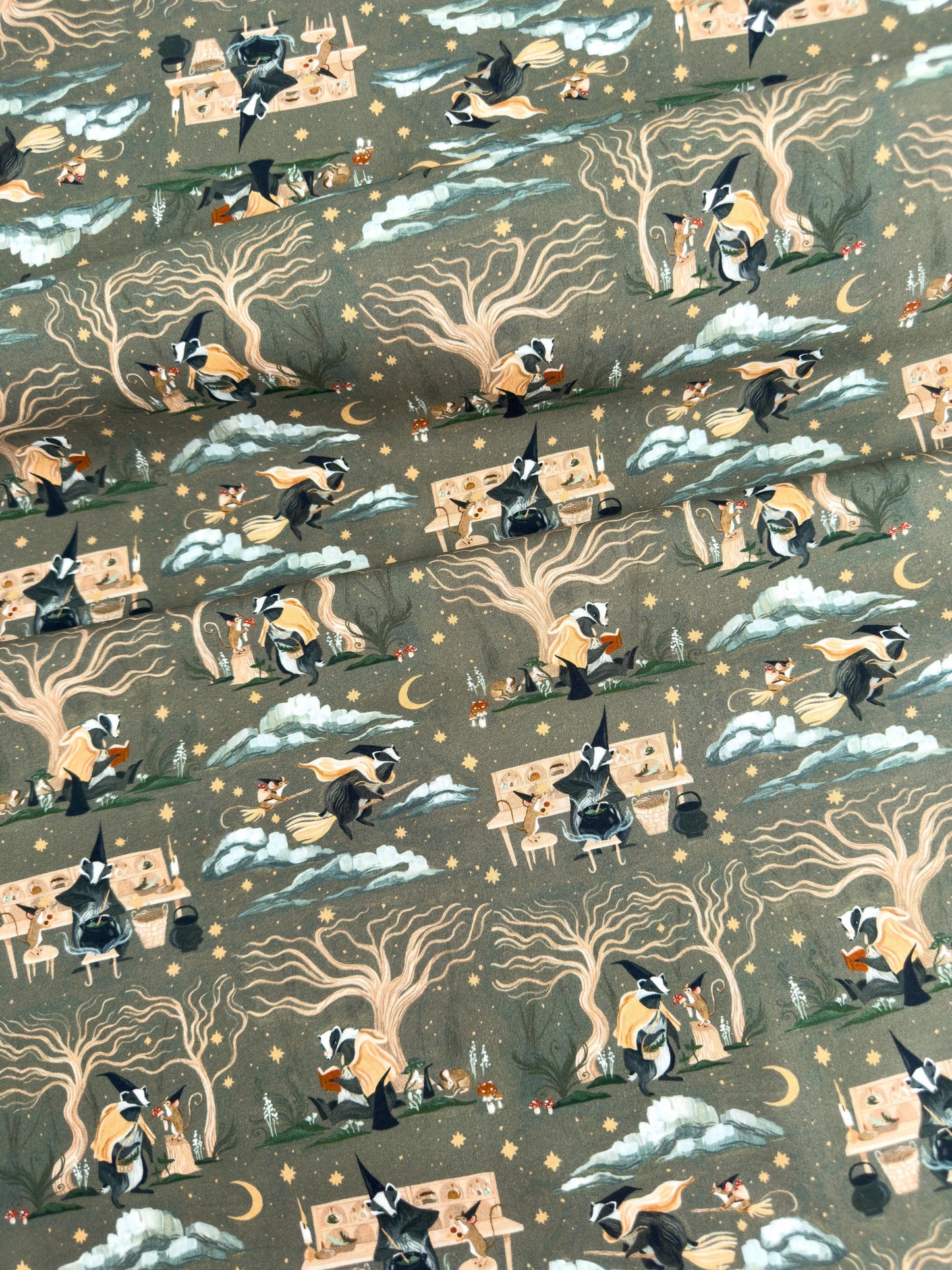 Forager Fabric | Dear Stella Forager Collection | Cotton Fabric by the Yard | Woodland Animal Print | Quilting & Sewing Material