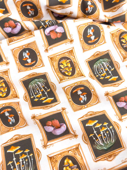 Mushroom Gallery Fabric | Dear Stella Forager Collection | Cotton Fabric by the Yard | Woodland Mushroom Print | Quilting & Sewing Material