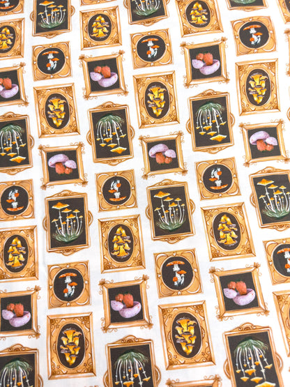 Mushroom Gallery Fabric | Dear Stella Forager Collection | Cotton Fabric by the Yard | Woodland Mushroom Print | Quilting & Sewing Material