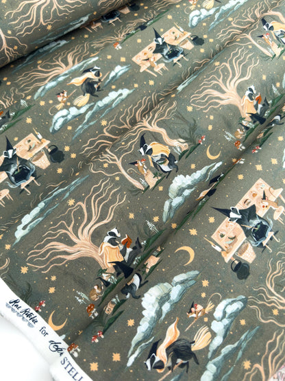 Forager Fabric | Dear Stella Forager Collection | Cotton Fabric by the Yard | Woodland Animal Print | Quilting & Sewing Material