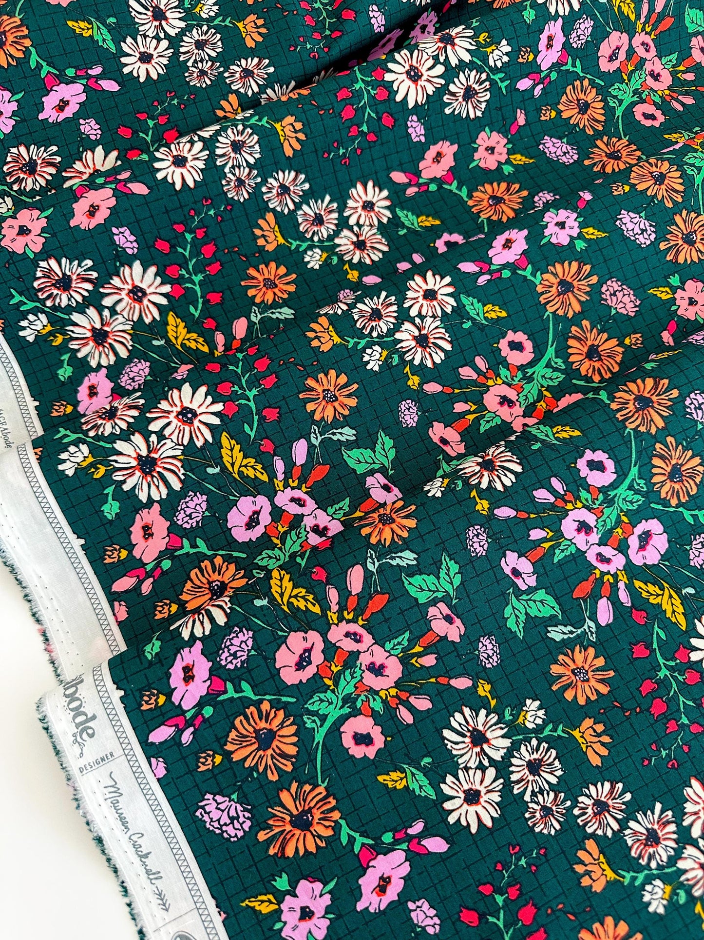 Moonflowers Charm Fabric - 'Abode' Collection - Premium Cotton - Maureen Cracknell Design - From AGF Studio