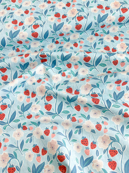 Berry Junction Fabric - By Dear Stella - Strawberry Jam Collection - Cotton By The Yard - Fruit/Floral Print