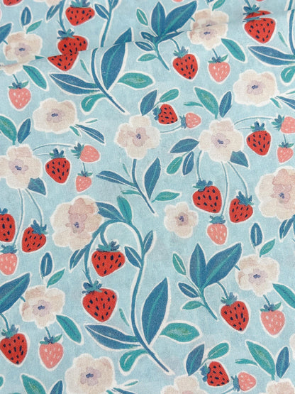 Berry Junction Fabric - By Dear Stella - Strawberry Jam Collection - Cotton By The Yard - Fruit/Floral Print
