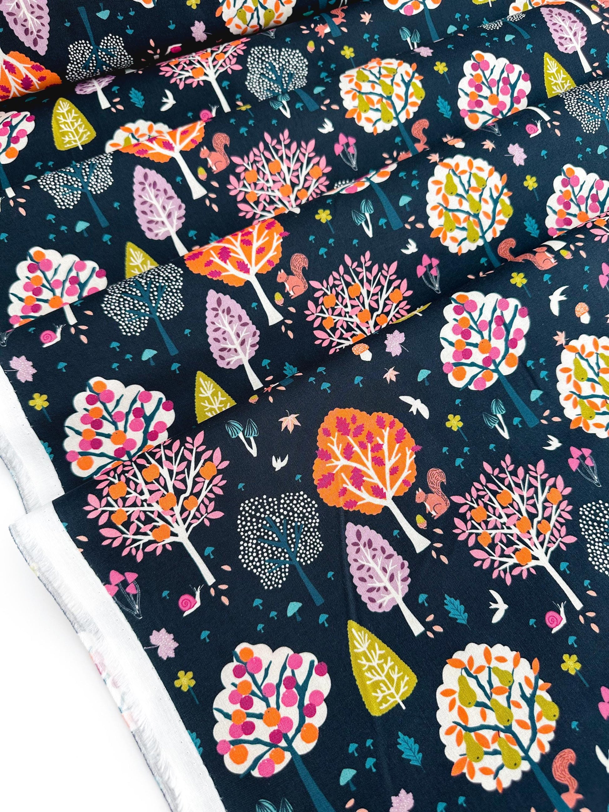 Autumn Splendor Fabric - By Dashwood Studio - Cotton Fabric By The Yard - Plant/ Mystical Forest Print