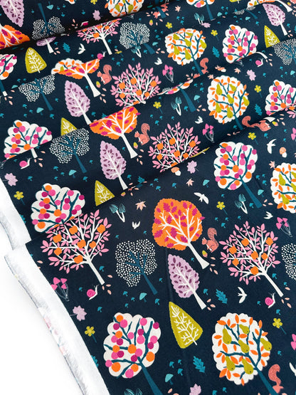 Autumn Splendor Fabric - By Dashwood Studio - Cotton Fabric By The Yard - Plant/ Mystical Forest Print