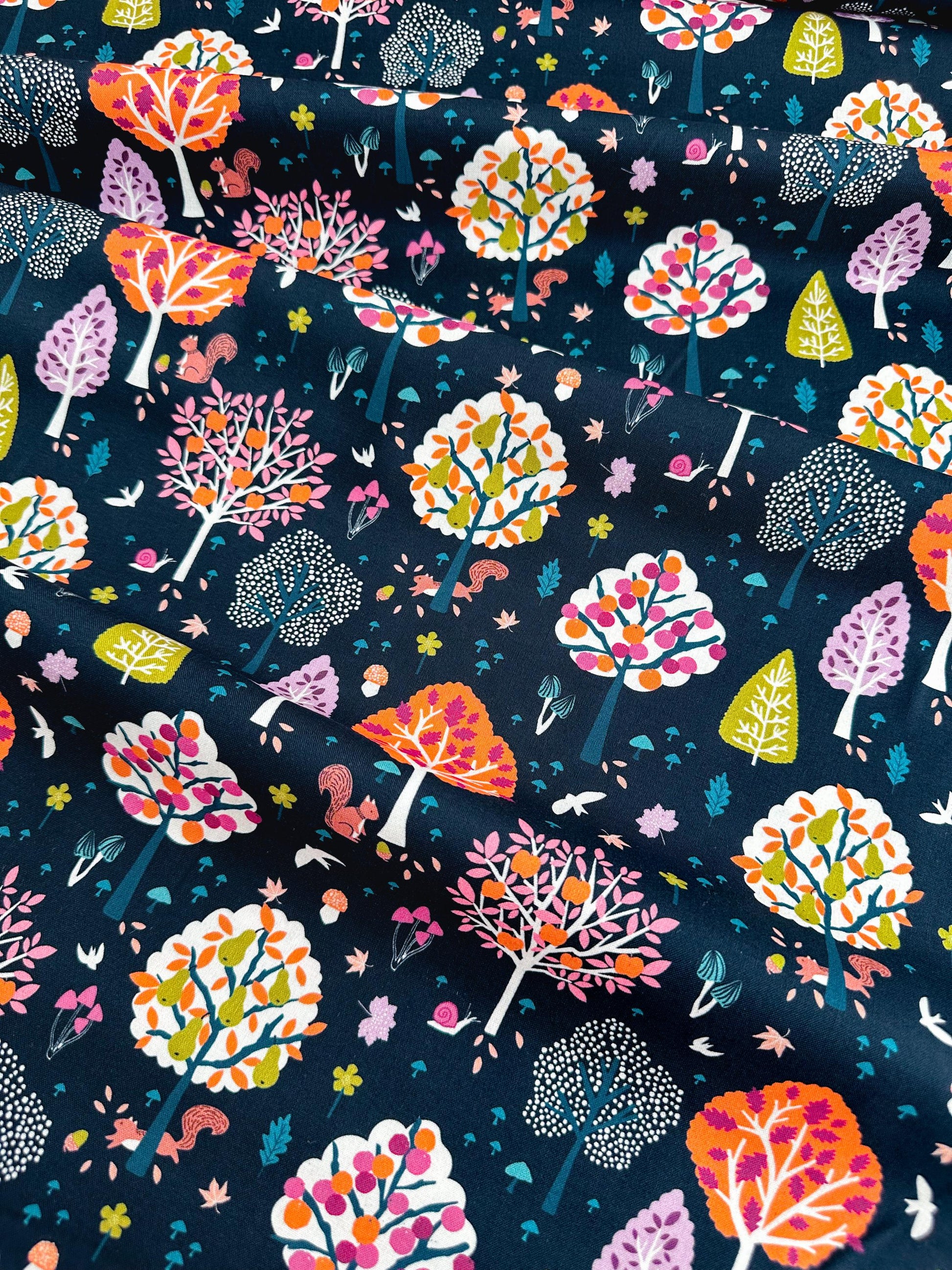 Autumn Splendor Fabric - By Dashwood Studio - Cotton Fabric By The Yard - Plant/ Mystical Forest Print
