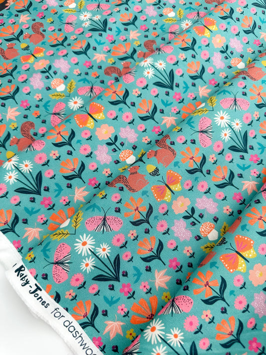 Woodland Wandering Fabric - By Dashwood Studio - Cotton Fabric By The Yard - Floral Print