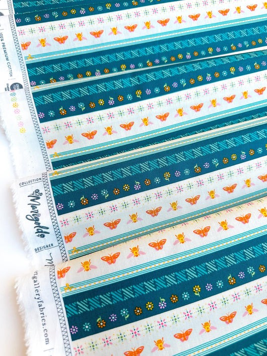 Flutter Bound in Multi, Marigold Collection, by AGF, 100% Premium Cotton Fabric