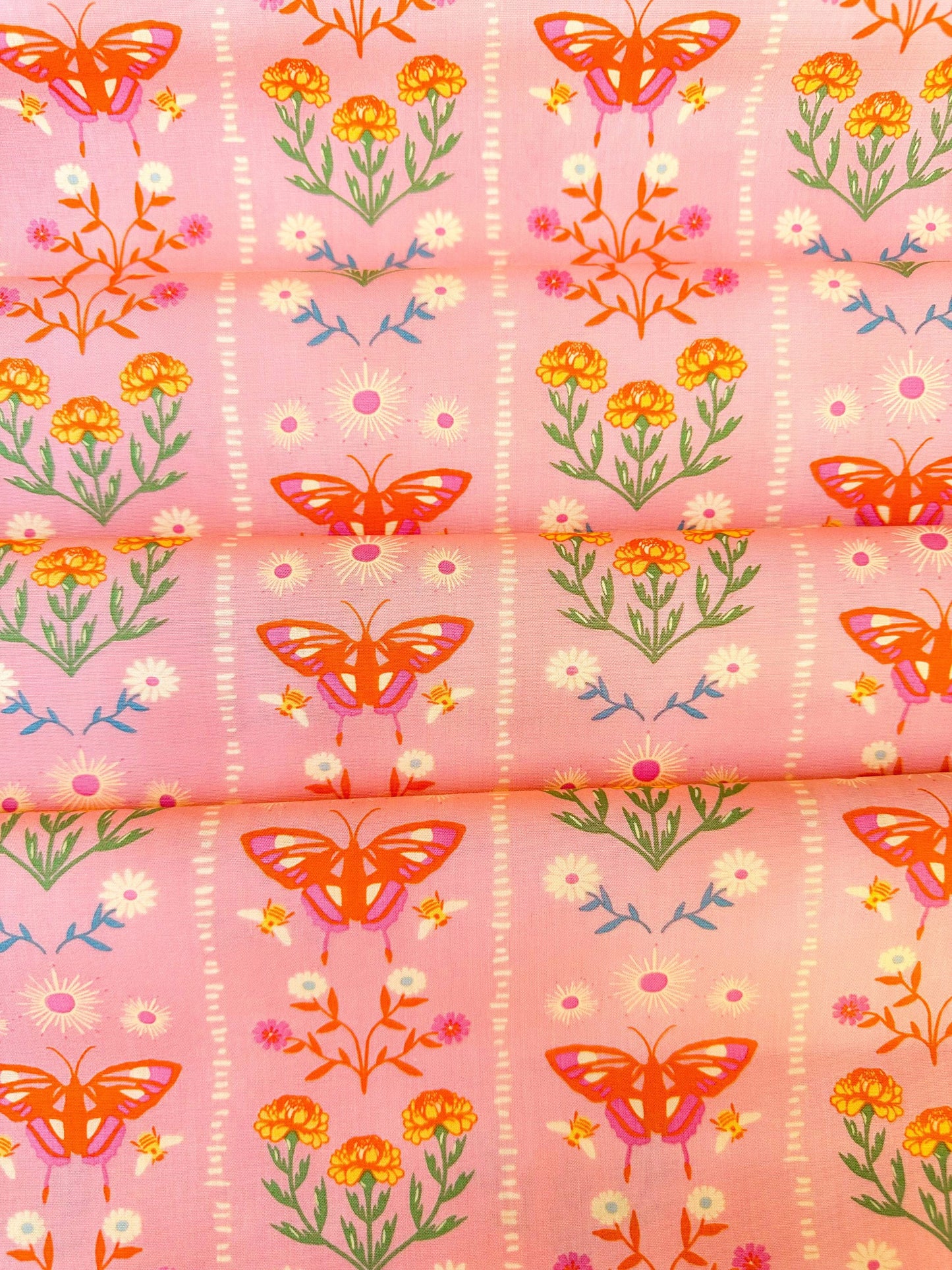 Annual Migration in Sunset, by Maureen Cracknell for Art Gallery Fabrics, 100% Premium Cotton Fabric