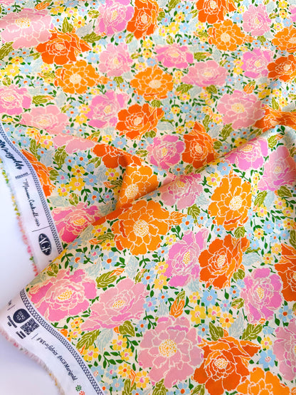 Woods Rose in Garden, Marigold Collection, by Maureen Cracknell for Art Gallery Fabrics, 100% Premium Cotton Fabric