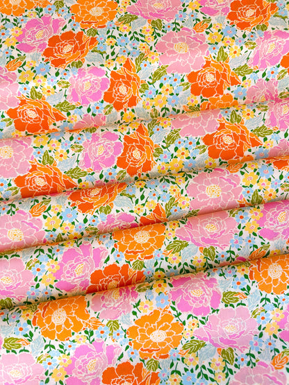 Woods Rose in Garden, Marigold Collection, by Maureen Cracknell for Art Gallery Fabrics, 100% Premium Cotton Fabric