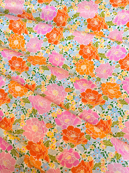 Woods Rose in Garden, Marigold Collection, by Maureen Cracknell for Art Gallery Fabrics, 100% Premium Cotton Fabric