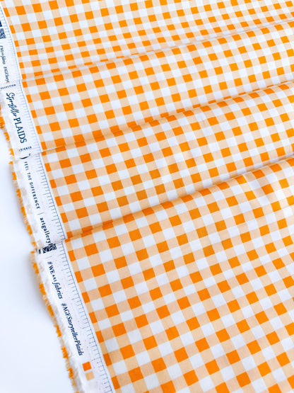 Small Plaid of my Dreams in Marigold, by Maureen Cracknell for Art Gallery Fabrics, 100% Premium Cotton Fabric