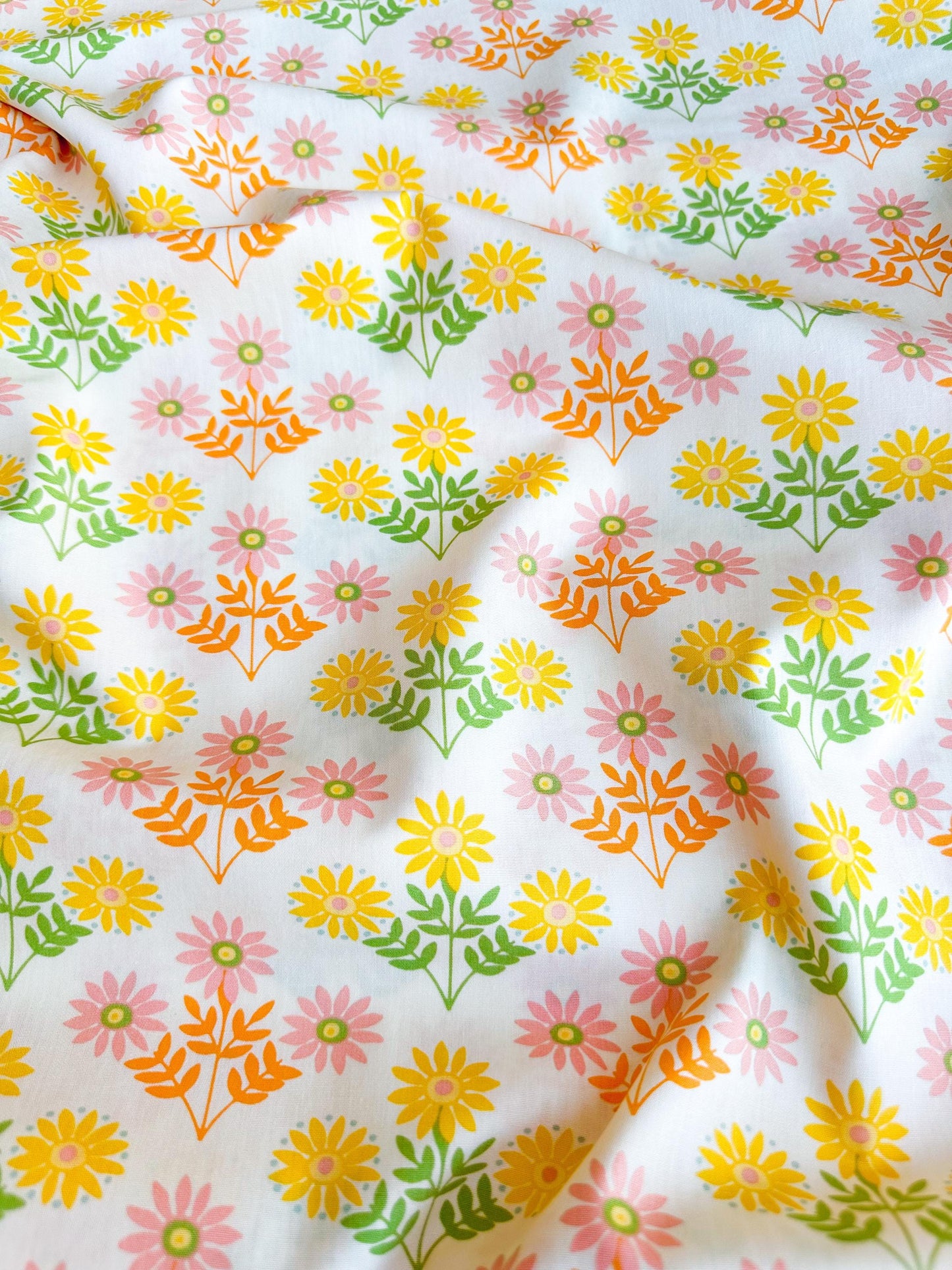 Tokenblooms in Floral, Marigold Collection, by Maureen Cracknell for Art Gallery Fabrics, 100% Premium Cotton Fabric