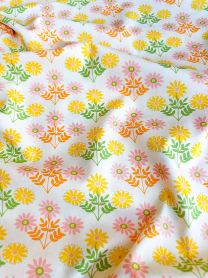 Tokenblooms in Floral, Marigold Collection, by Maureen Cracknell for Art Gallery Fabrics, 100% Premium Cotton Fabric