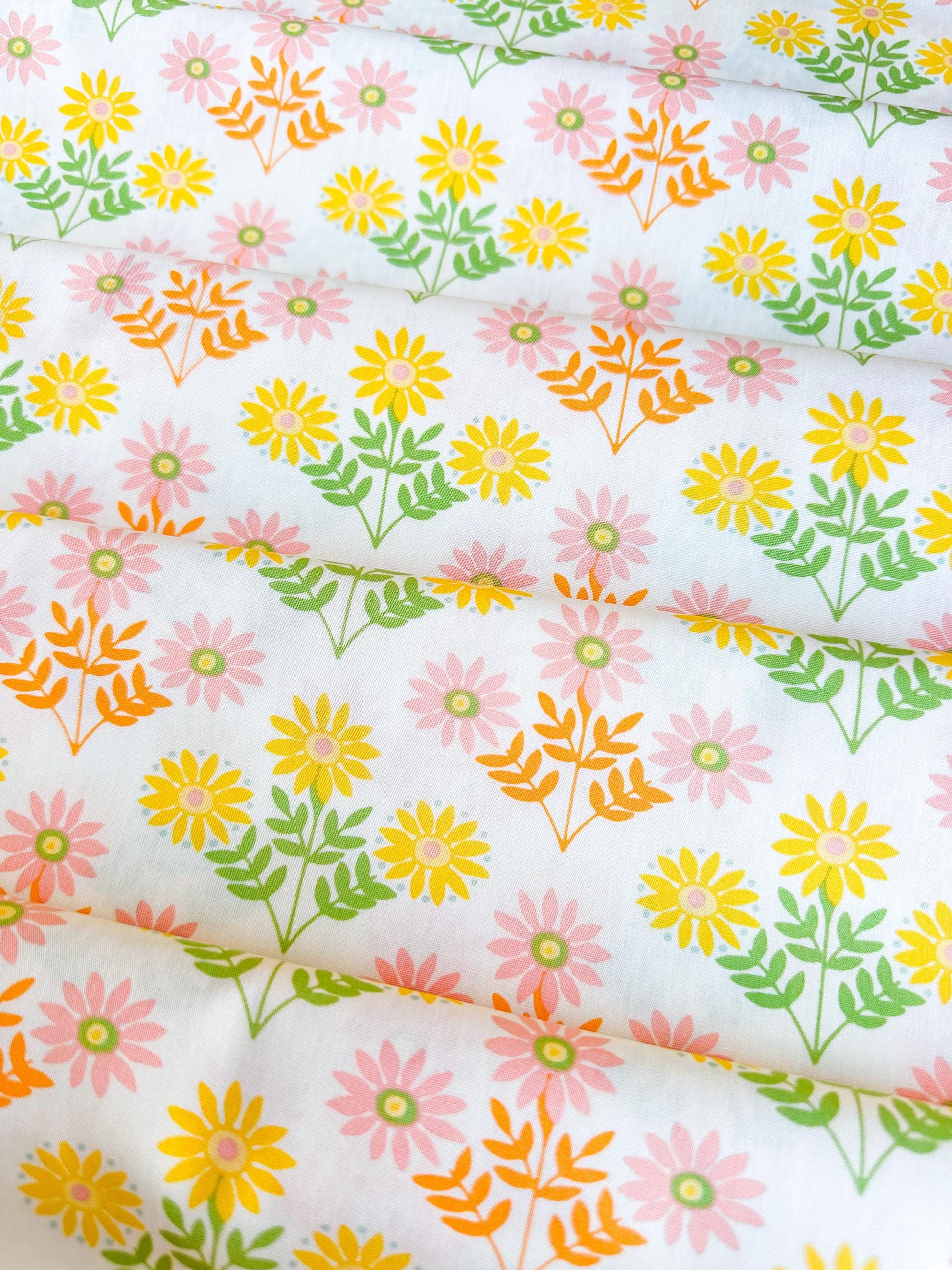 Tokenblooms in Floral, Marigold Collection, by Maureen Cracknell for Art Gallery Fabrics, 100% Premium Cotton Fabric