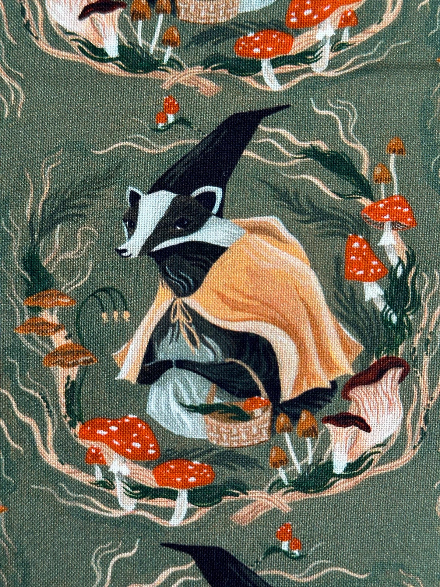 Don't Badger Me Fabric - By Dear Stella - Forager Collection - Cotton By The Yard - Animal Print