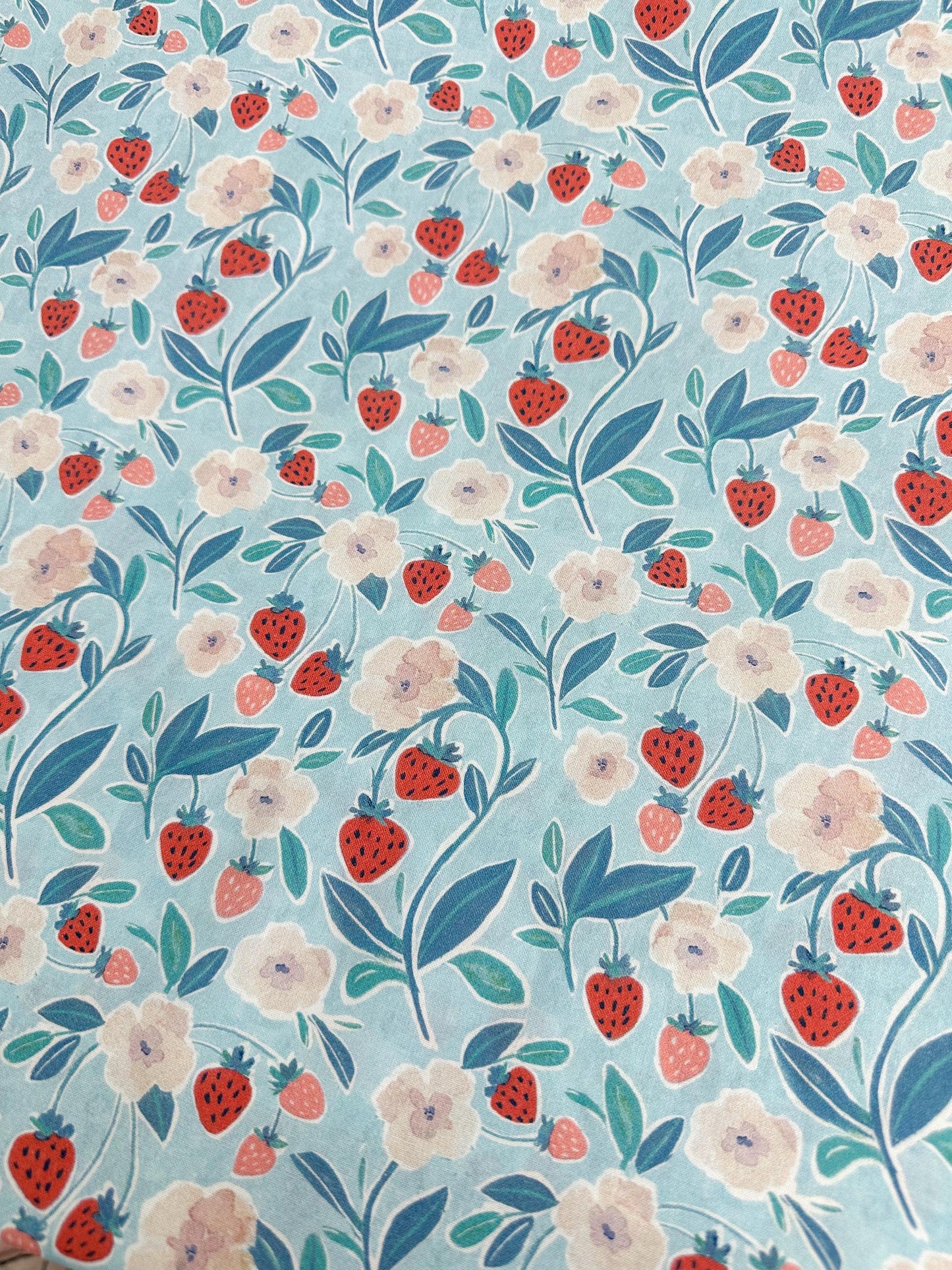 Berry Junction Fabric - By Dear Stella - Strawberry Jam Collection - Cotton By The Yard - Fruit/Floral Print