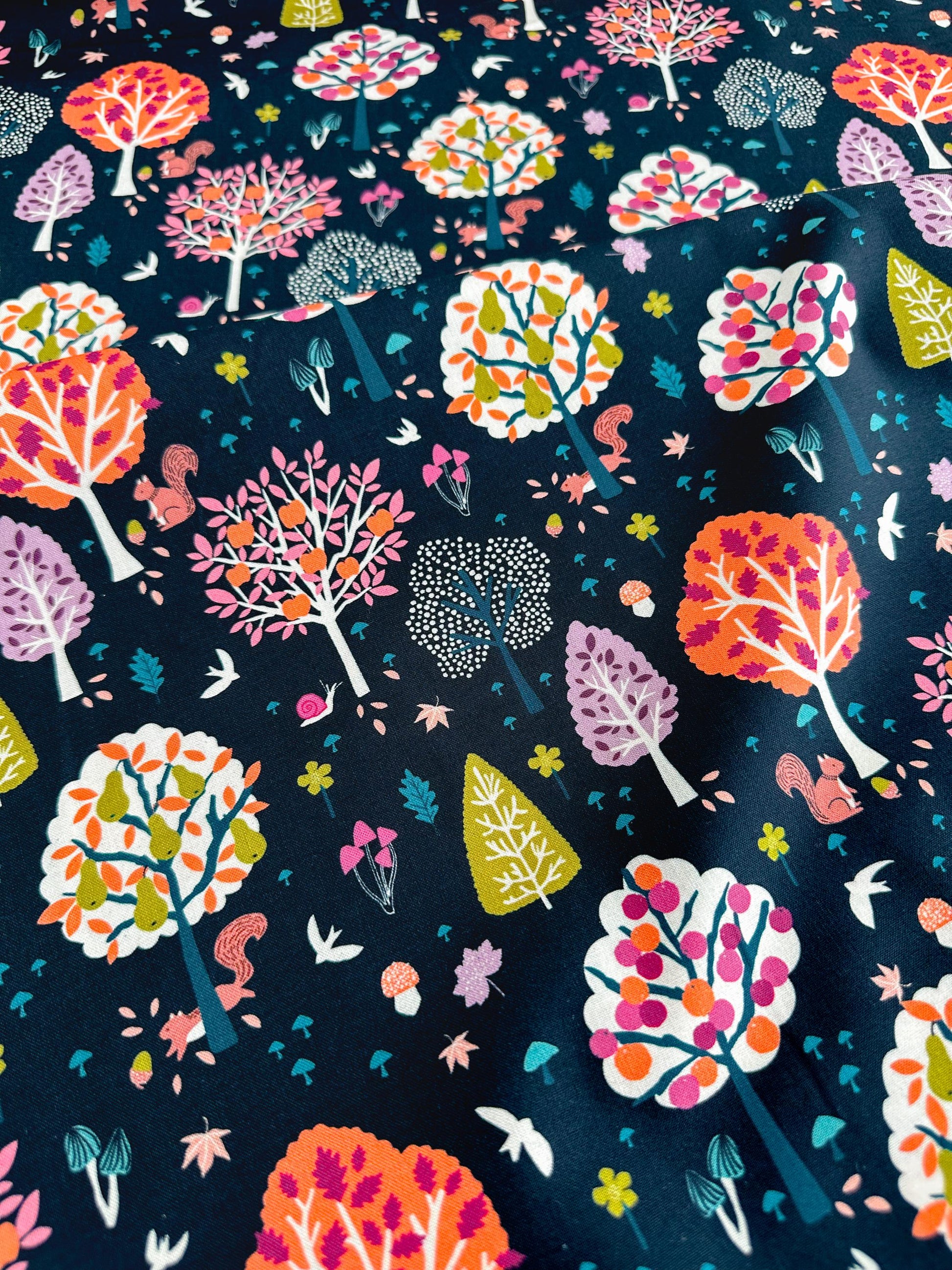 Autumn Splendor Fabric - By Dashwood Studio - Cotton Fabric By The Yard - Plant/ Mystical Forest Print