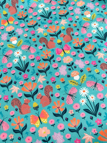 Woodland Wandering Fabric - By Dashwood Studio - Cotton Fabric By The Yard - Floral Print