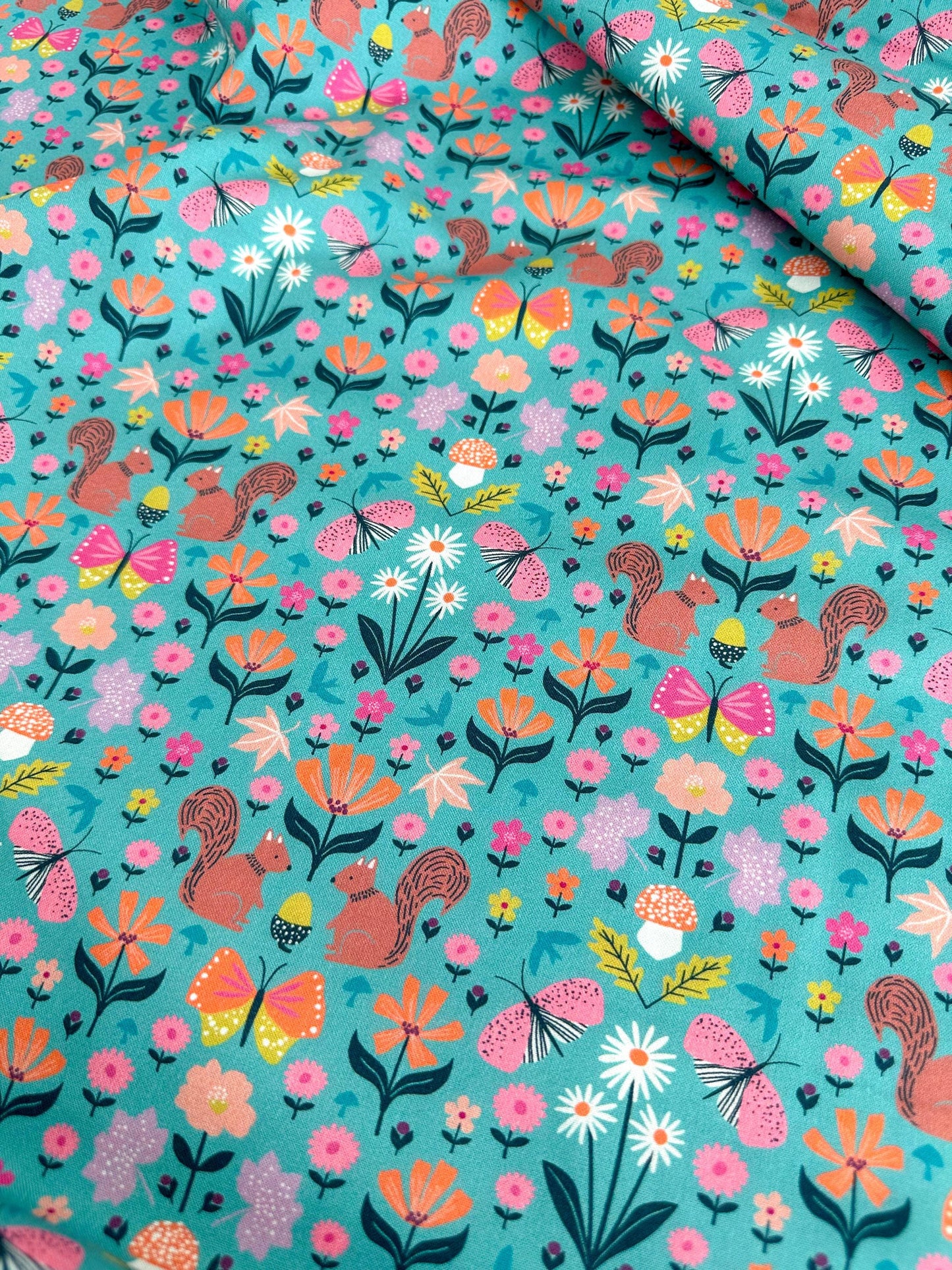 Woodland Wandering Fabric - By Dashwood Studio - Cotton Fabric By The Yard - Floral Print
