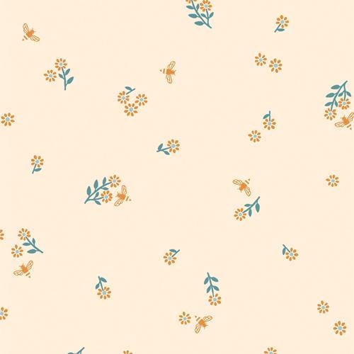 Foraging Flutter Linen in Sun, by Maureen Cracknell for AGF, Linen Fabric
