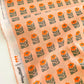 Premium Cotton Fabric by the Yard – Tangerine Collection Petalled Stamp Quilt & Craft Material for Sewing Projects
