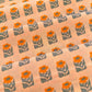 Premium Cotton Fabric by the Yard – Tangerine Collection Petalled Stamp Quilt & Craft Material for Sewing Projects