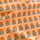 Premium Cotton Fabric by the Yard – Tangerine Collection Petalled Stamp Quilt & Craft Material for Sewing Projects