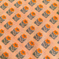 Premium Cotton Fabric by the Yard – Tangerine Collection Petalled Stamp Quilt & Craft Material for Sewing Projects