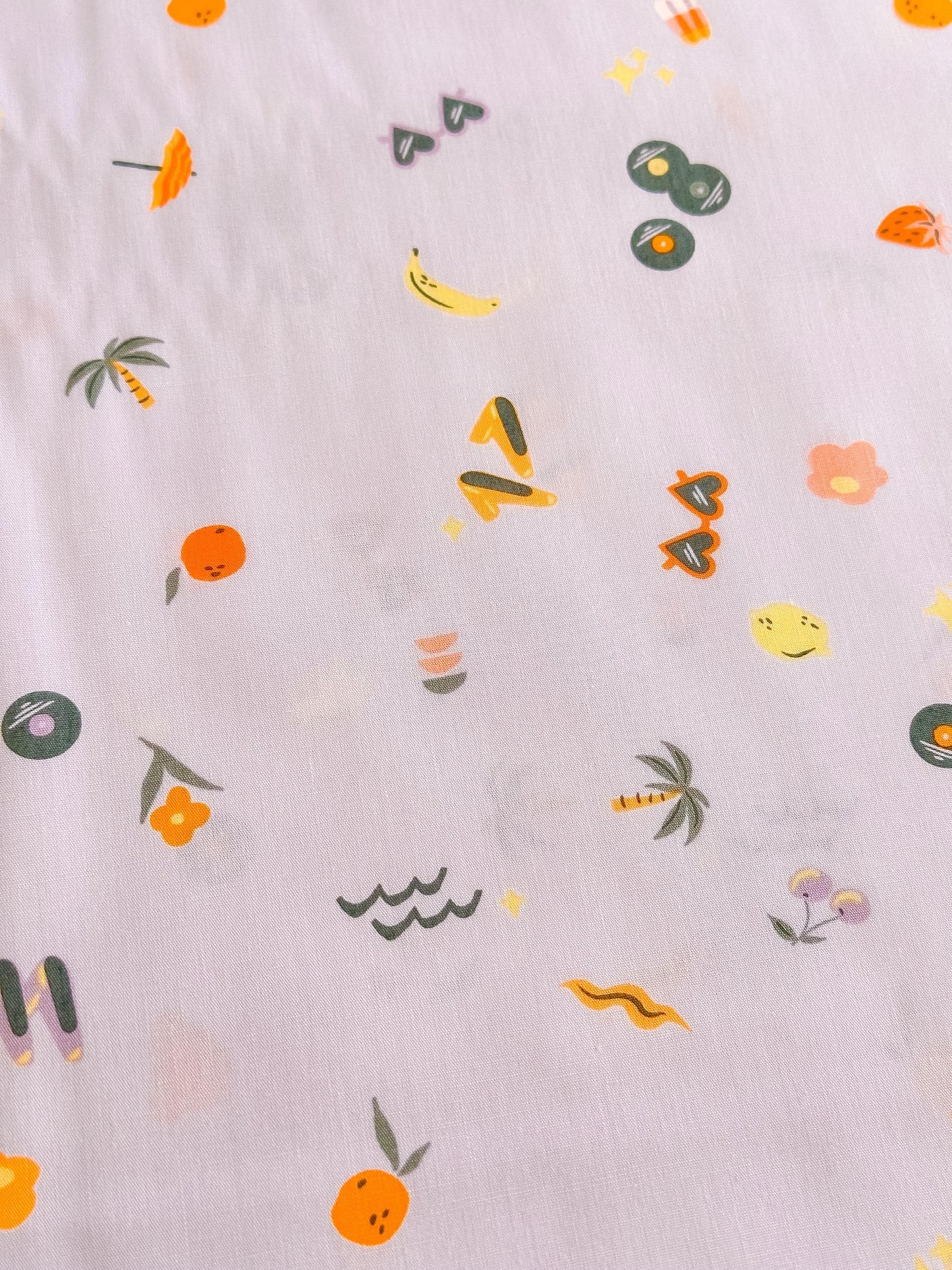 Premium Cotton Fabric by Yard - Tangerine Collection Retro-Summer_500px, AGF Studio Quilt & Craft Material
