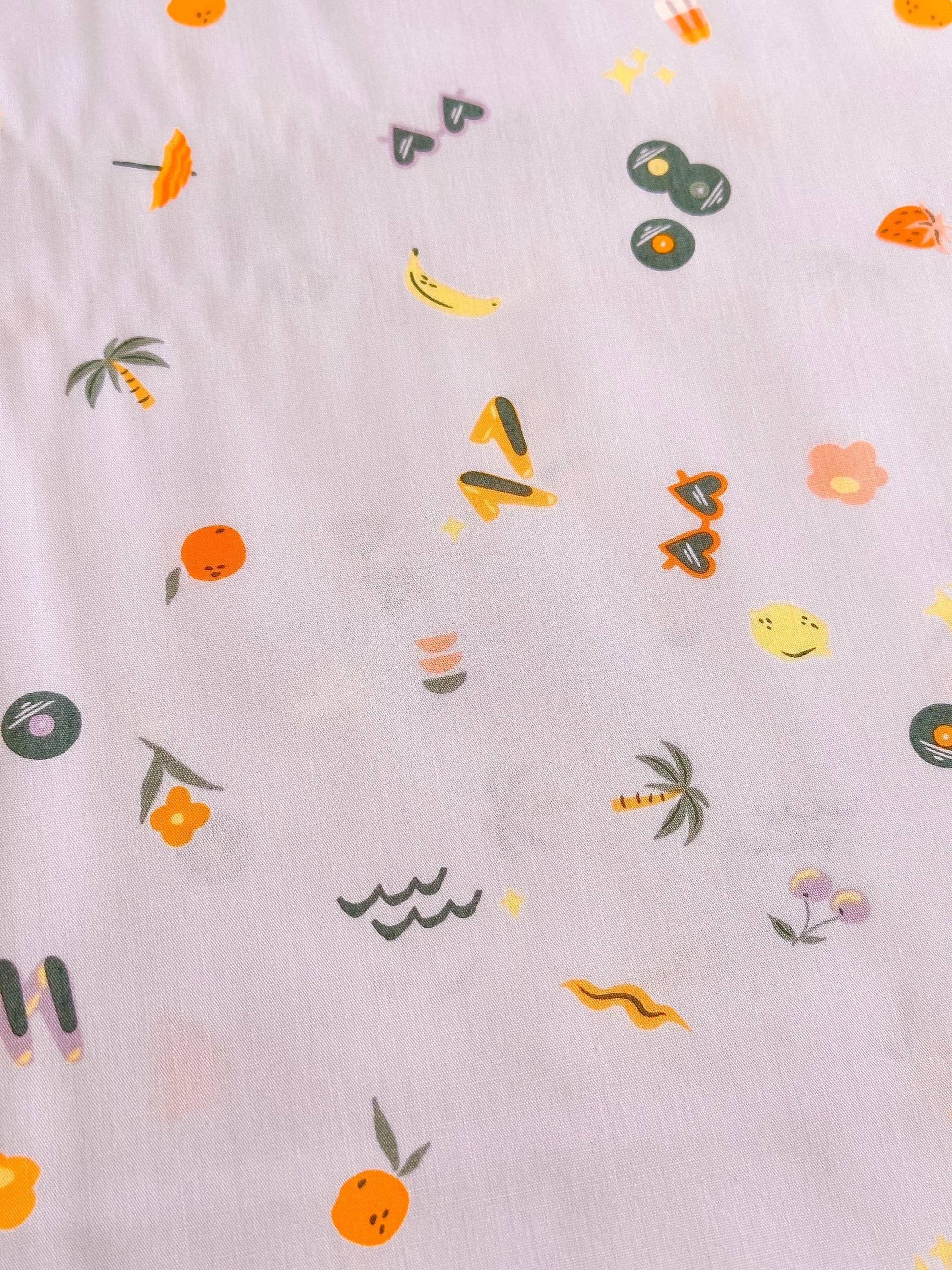 Premium Cotton Fabric by Yard - Tangerine Collection Retro-Summer_500px, AGF Studio Quilt & Craft Material