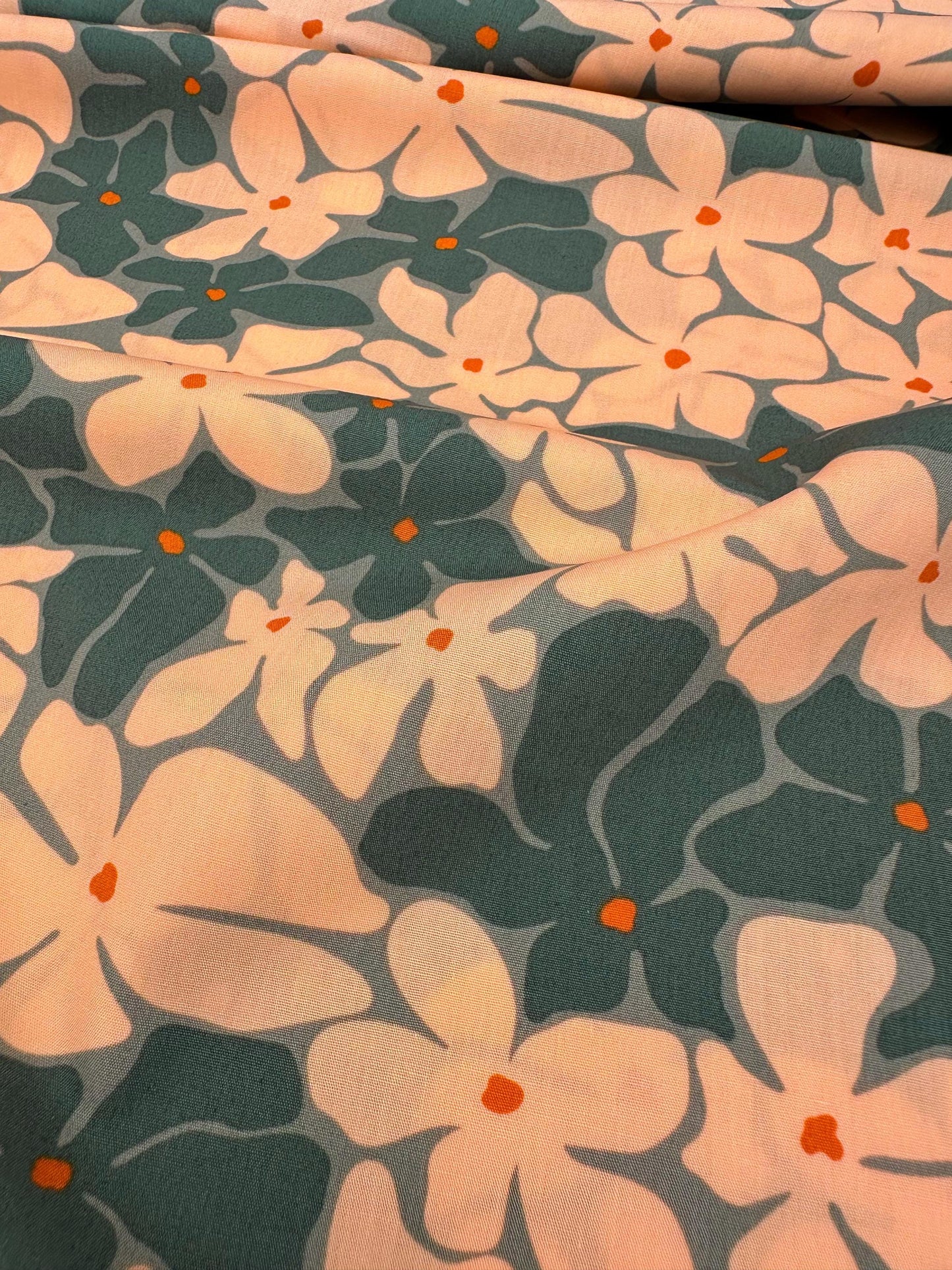 100% Premium Cotton Fabric by the yard - Tangerine Collection Bloom Burst Sunset by AGF Studio, Quilting And Craft Material