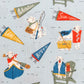Lake Loving Labs, Fabric by the Yard, 100% Organic Cotton, By Cloud9 Fabrics, CAMP CANINE Collection, Dog Print