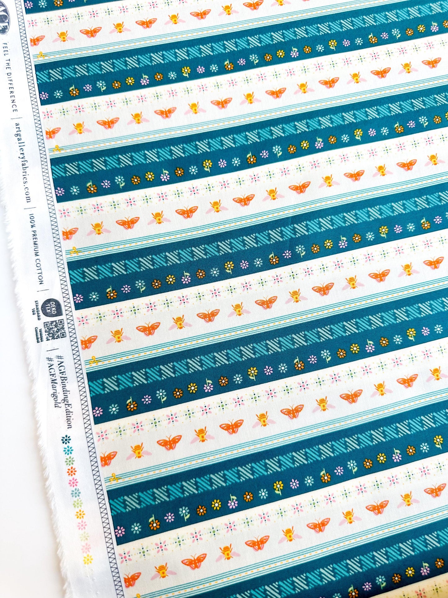 Flutter Bound in Multi, Marigold Collection, by AGF, 100% Premium Cotton Fabric