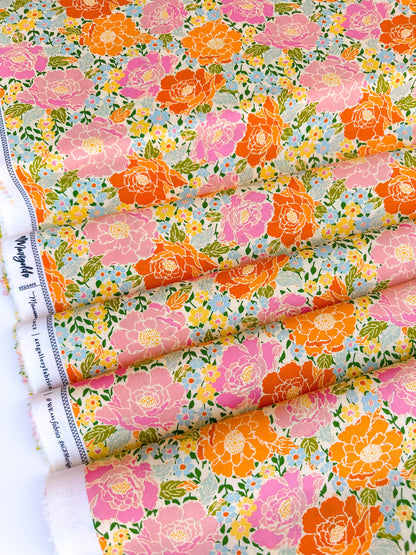 Woods Rose in Garden, Marigold Collection, by Maureen Cracknell for Art Gallery Fabrics, 100% Premium Cotton Fabric