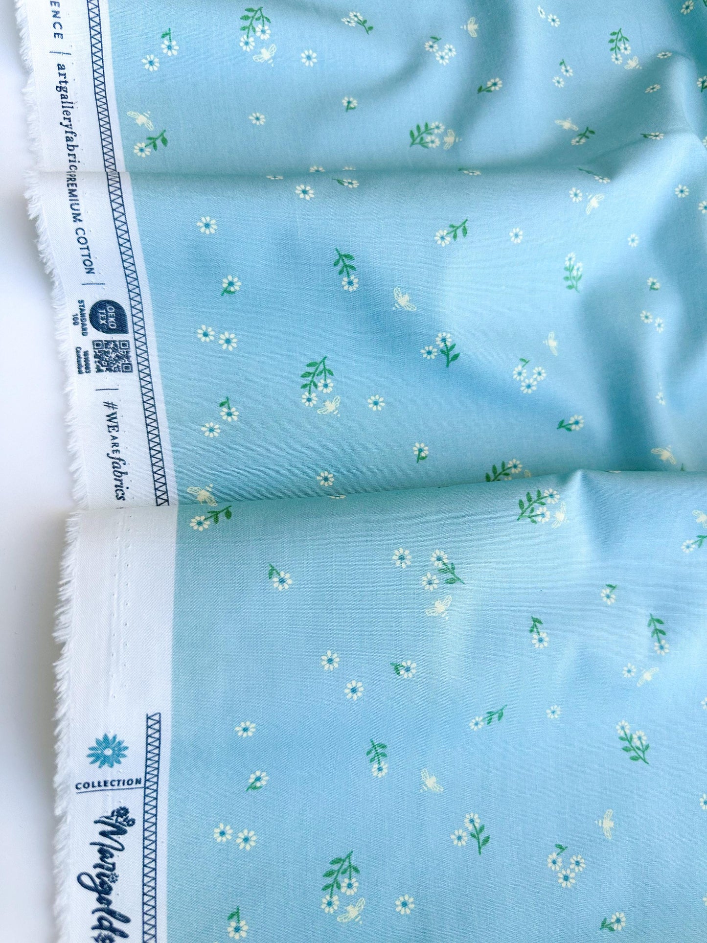 Foraging Flutter in Mist, by Maureen Cracknell for AGF, 100% Premium Cotton Fabric