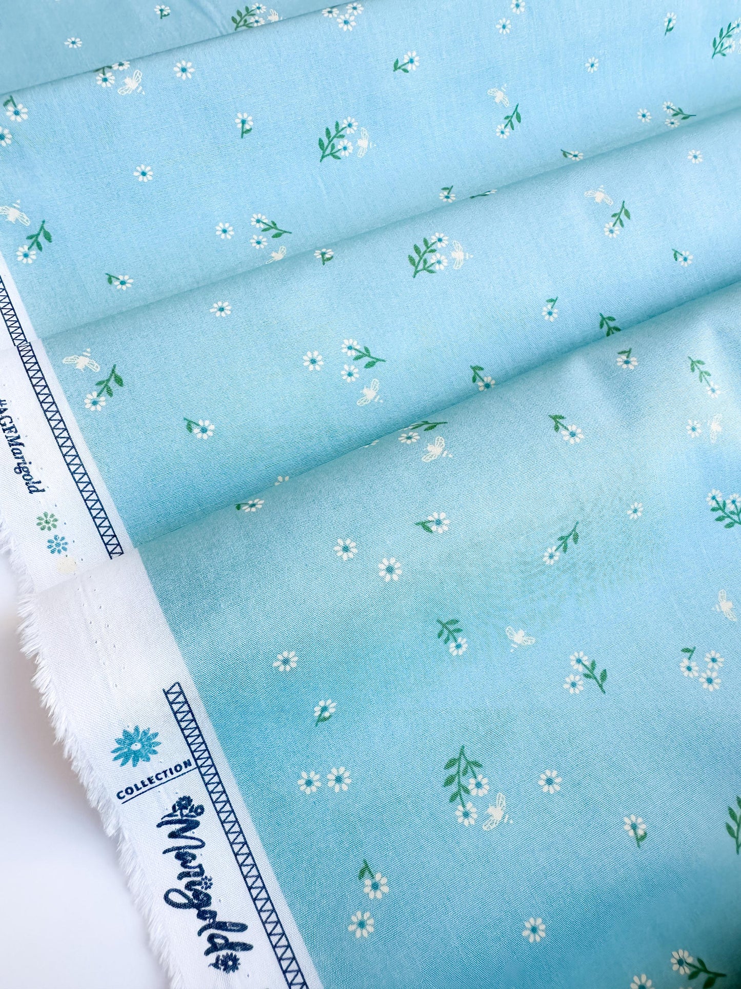 Foraging Flutter in Mist, by Maureen Cracknell for AGF, 100% Premium Cotton Fabric