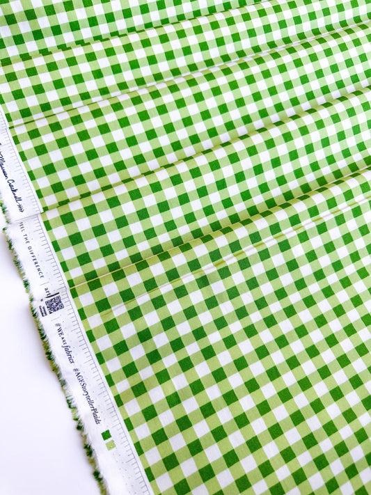 Small Plaid of my Dreams in Fern, by Maureen Cracknell for Art Gallery Fabrics, 100% Premium Cotton Fabric
