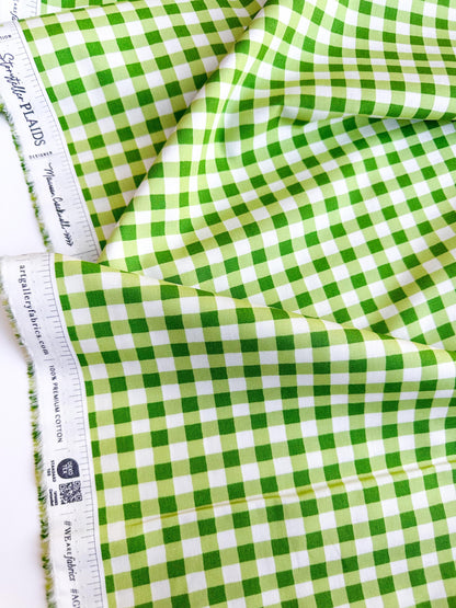 Small Plaid of my Dreams in Fern, by Maureen Cracknell for Art Gallery Fabrics, 100% Premium Cotton Fabric