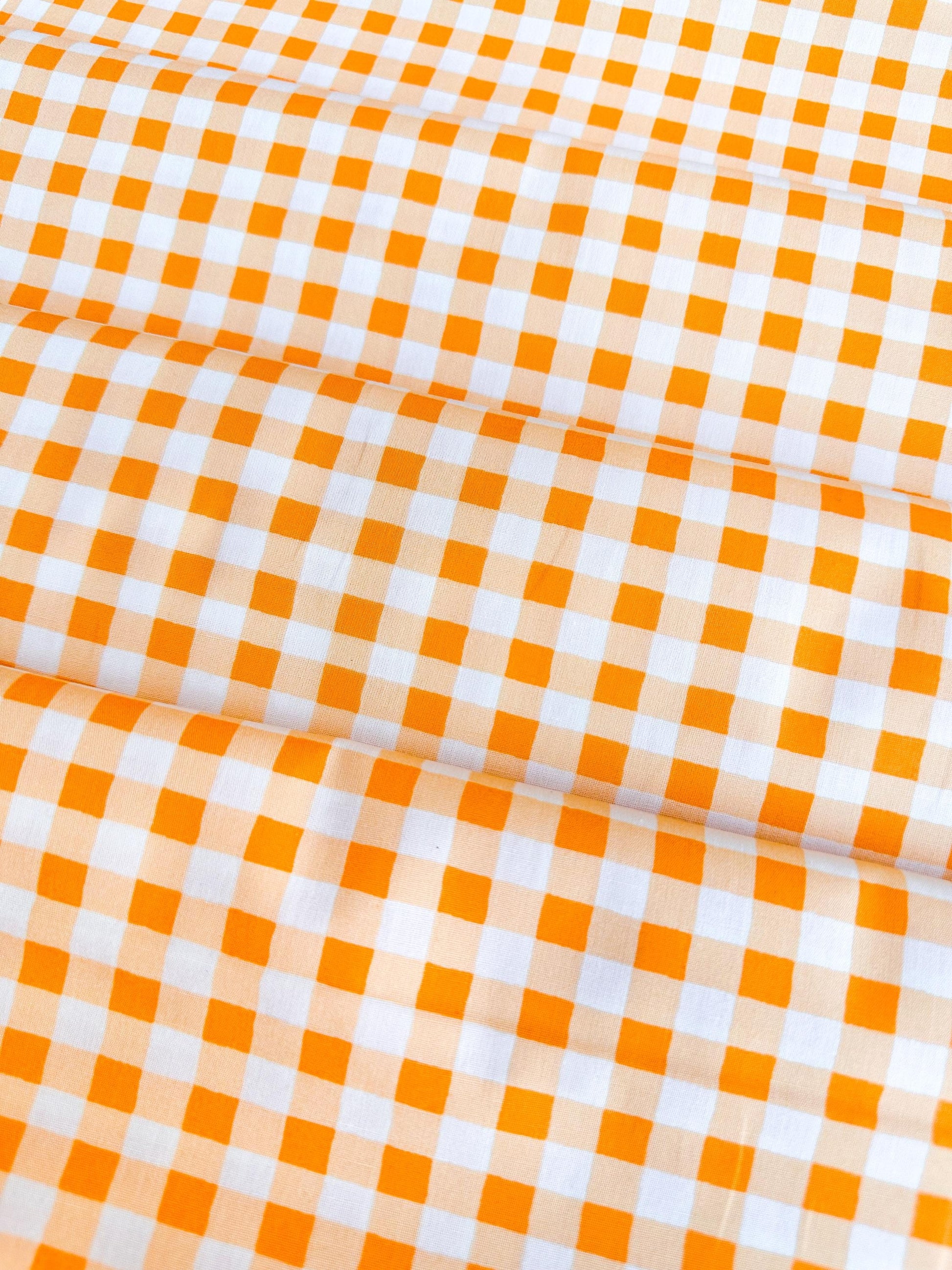 Small Plaid of my Dreams in Marigold, by Maureen Cracknell for Art Gallery Fabrics, 100% Premium Cotton Fabric