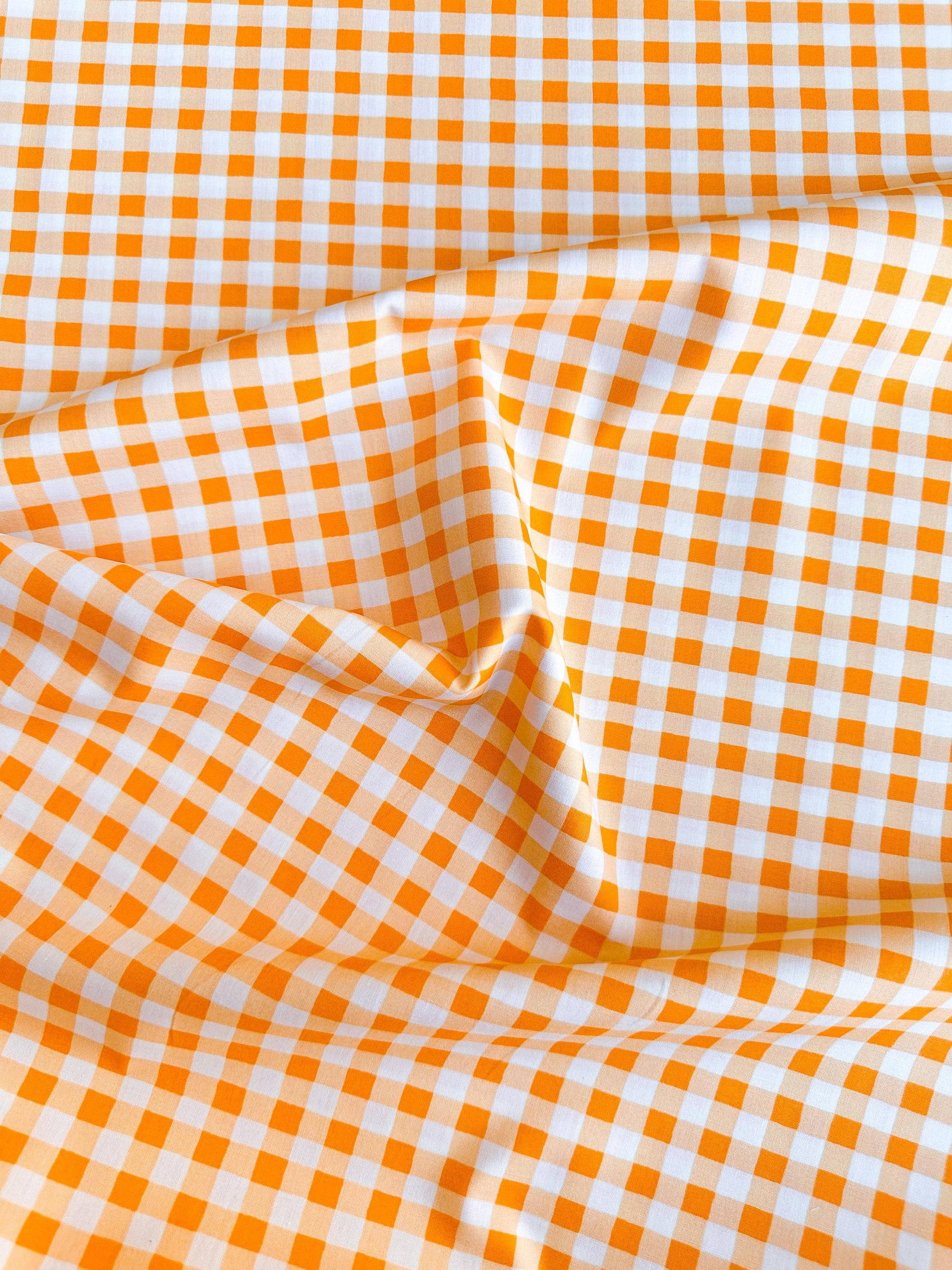 Small Plaid of my Dreams in Marigold, by Maureen Cracknell for Art Gallery Fabrics, 100% Premium Cotton Fabric