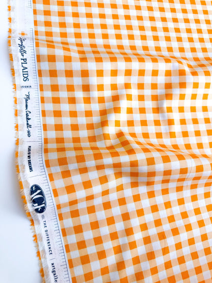 Small Plaid of my Dreams in Marigold, by Maureen Cracknell for Art Gallery Fabrics, 100% Premium Cotton Fabric