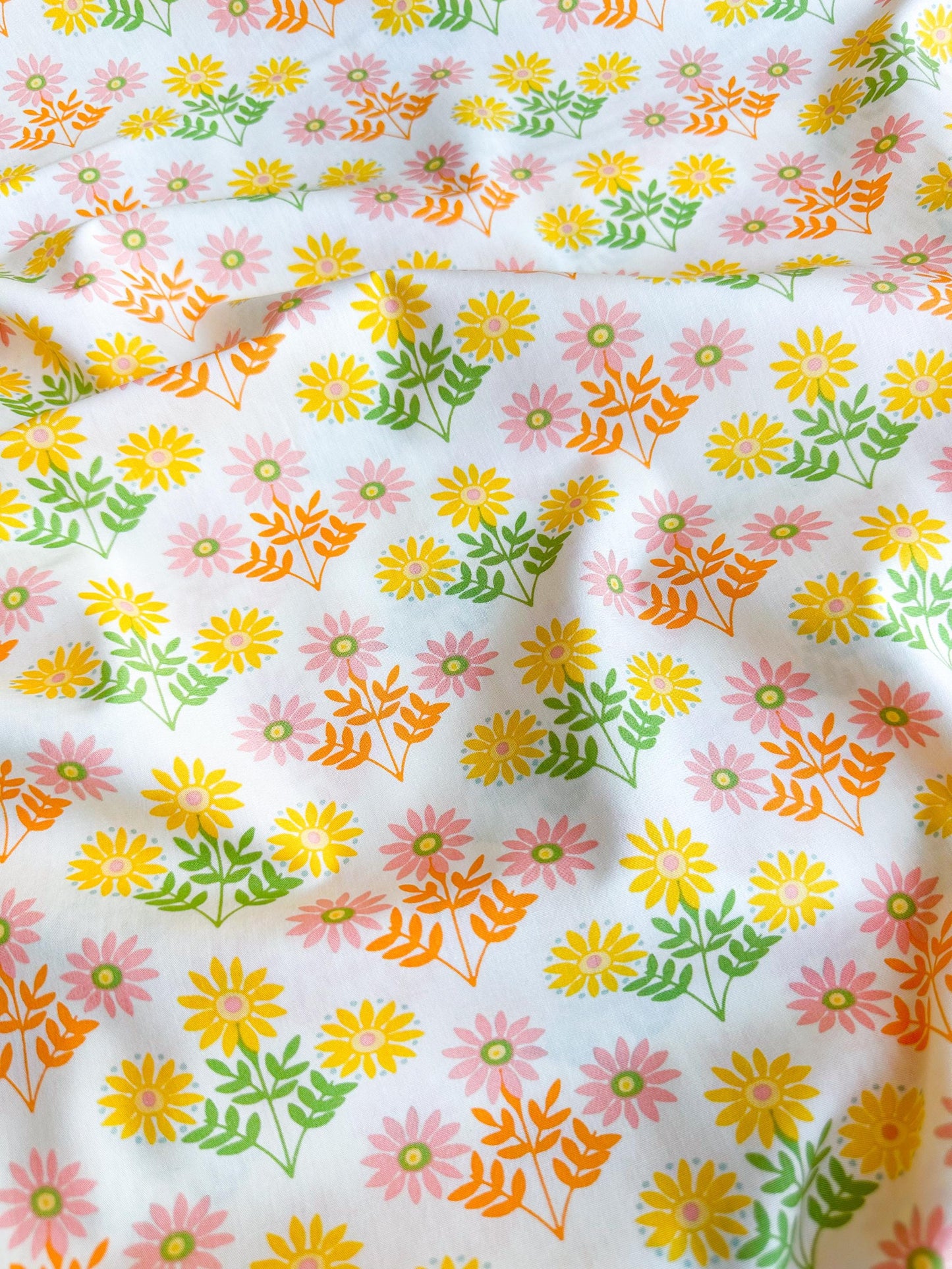 Tokenblooms in Floral, Marigold Collection, by Maureen Cracknell for Art Gallery Fabrics, 100% Premium Cotton Fabric