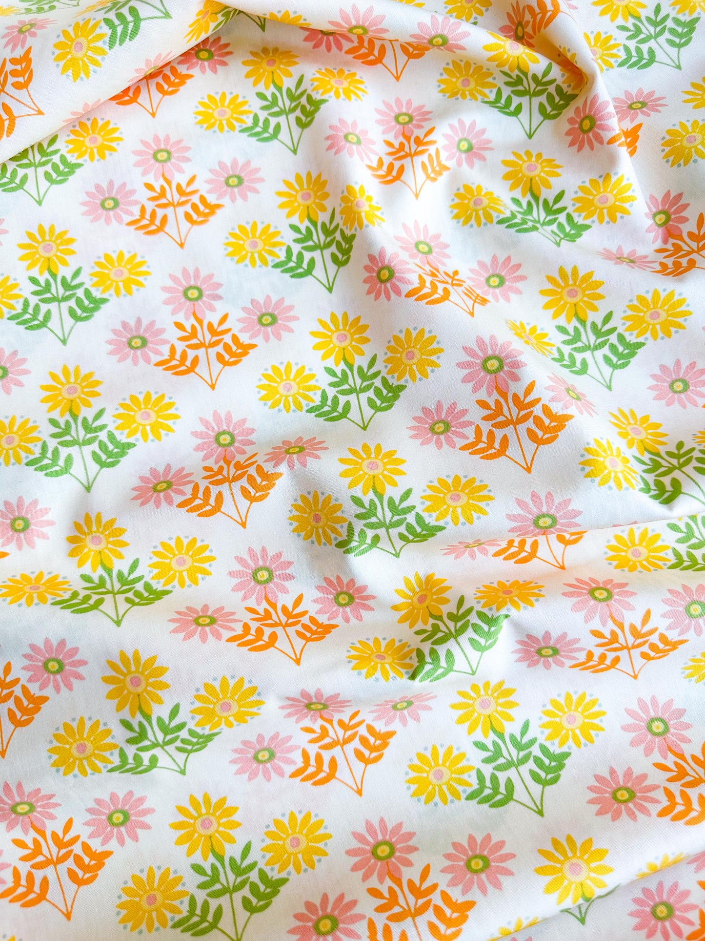 Tokenblooms in Floral, Marigold Collection, by Maureen Cracknell for Art Gallery Fabrics, 100% Premium Cotton Fabric