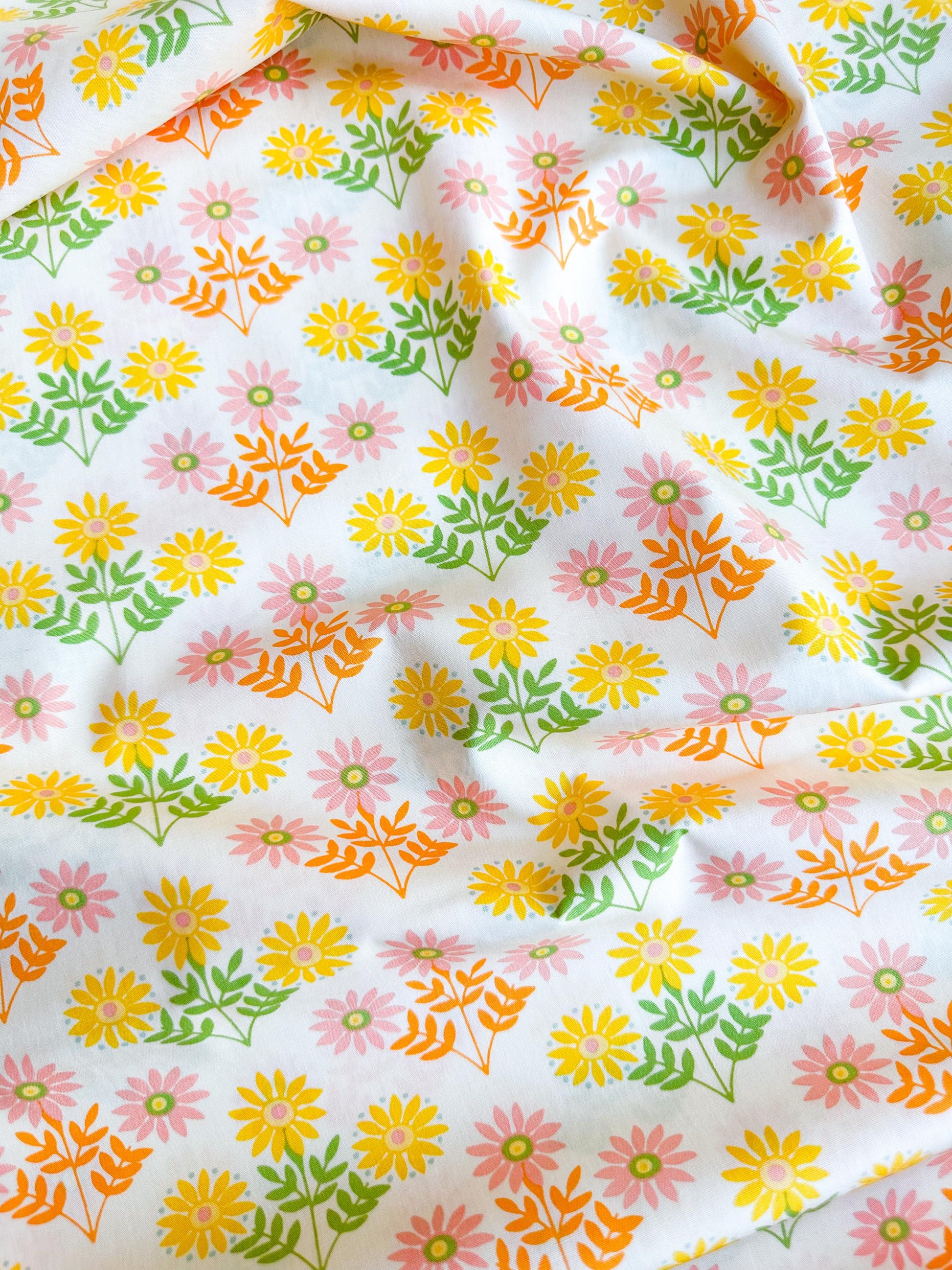 Tokenblooms in Floral, Marigold Collection, by Maureen Cracknell for Art Gallery Fabrics, 100% Premium Cotton Fabric