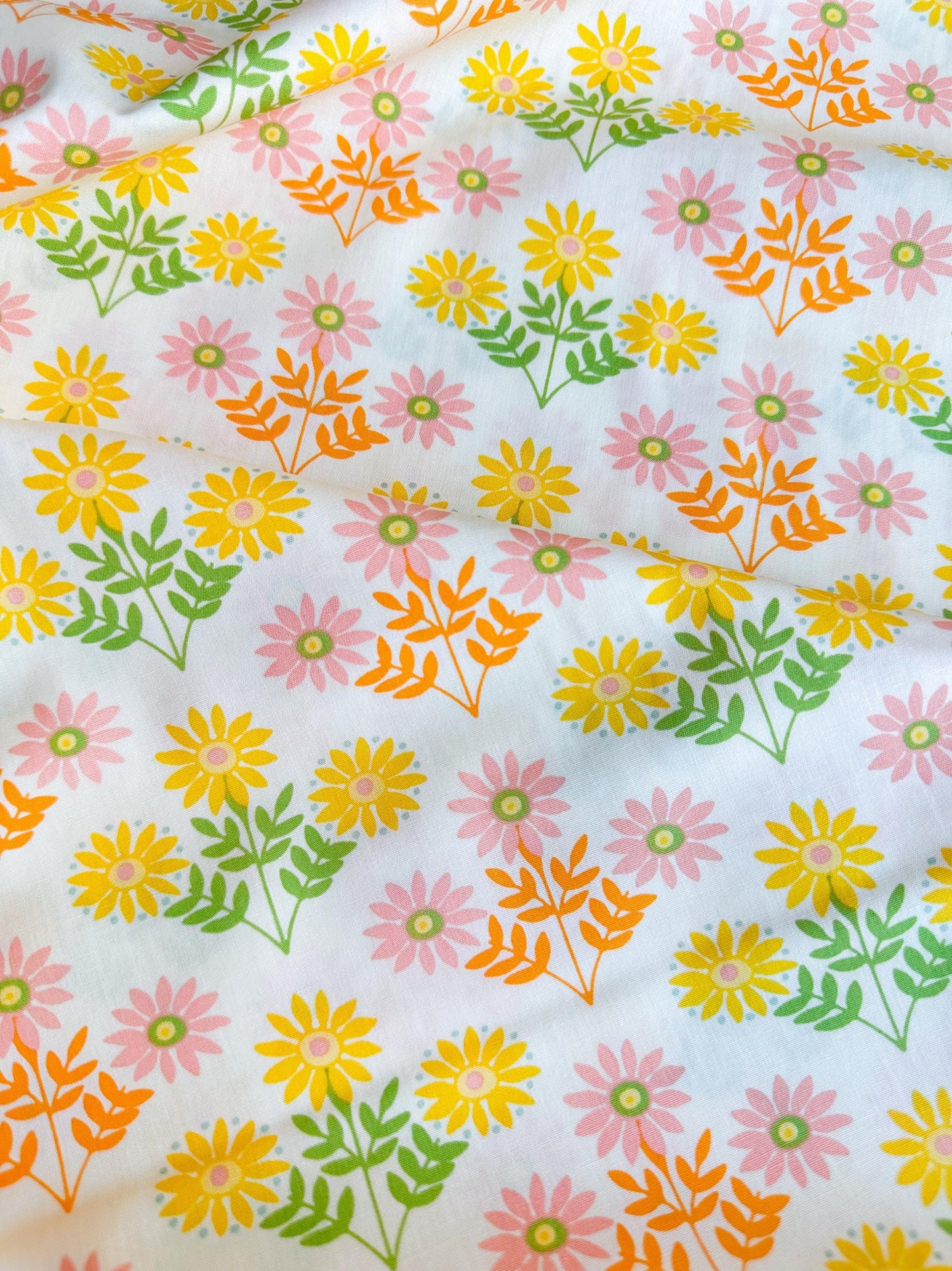 Tokenblooms in Floral, Marigold Collection, by Maureen Cracknell for Art Gallery Fabrics, 100% Premium Cotton Fabric