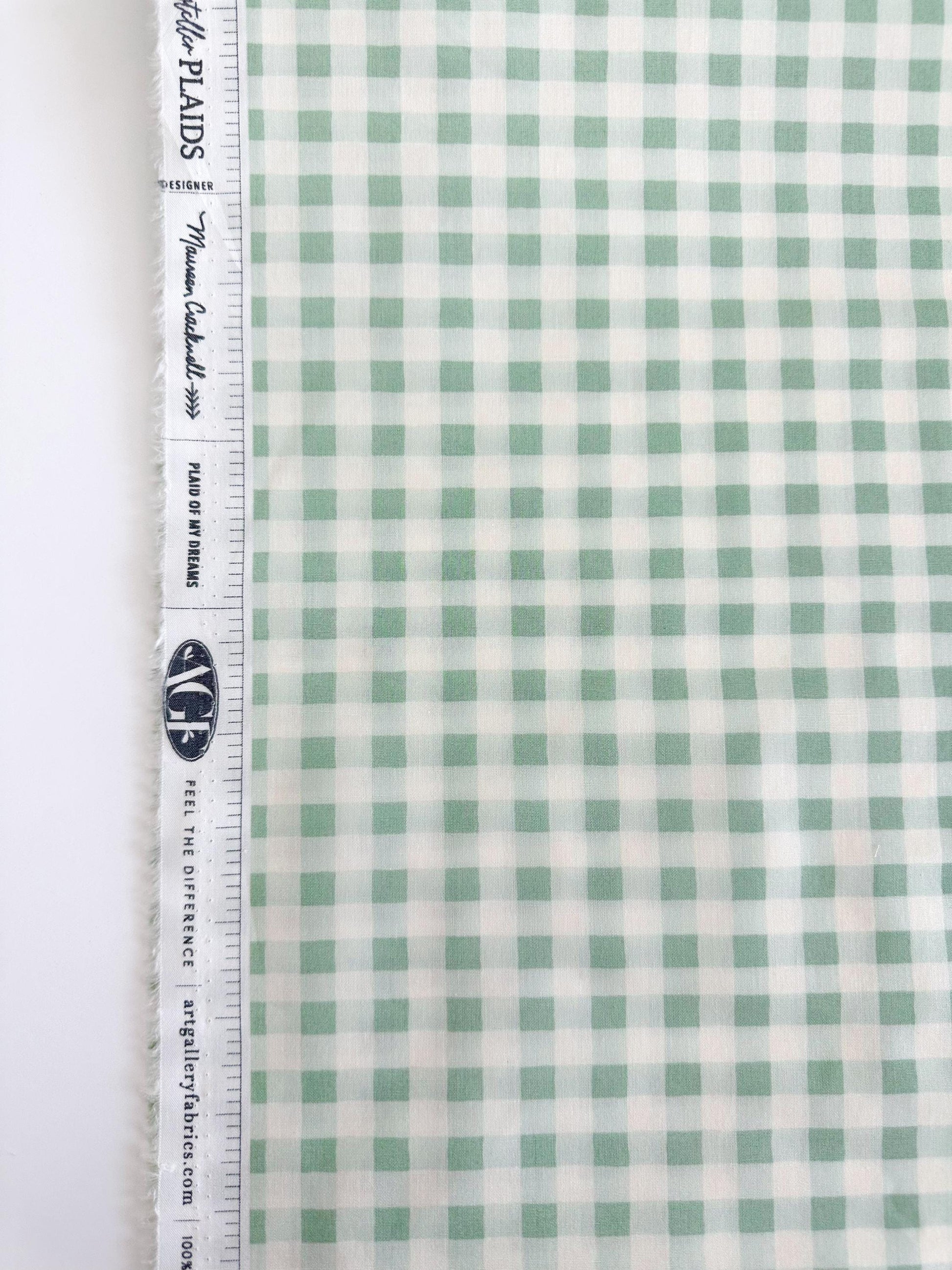 Small Plaid of my Dreams in River, by Maureen Cracknell for Art Gallery Fabrics, 100% Premium Cotton Fabric