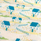 Folkhouse in Dream, by Maureen Cracknell for AGF, 100% Premium Cotton Fabric