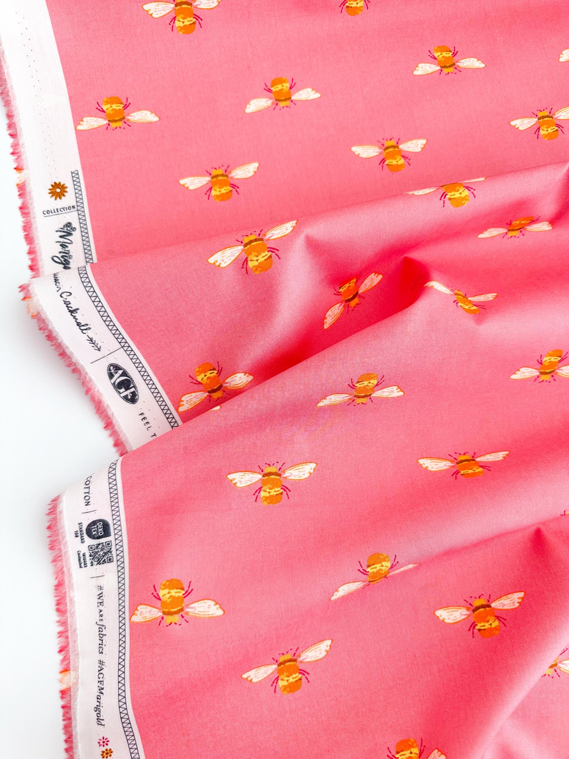 Bumble in Blush, Marigold Collection, by AGF Studio, 100% Premium Cotton Fabric